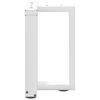 vidaXL Nogi do stolika kawowego w kształcie litery T 2 szt. Białe 38x25x(42-43) cm Stal