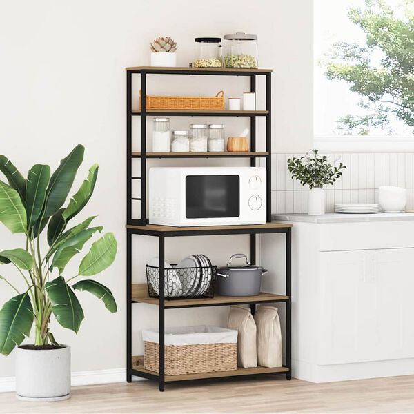 vidaXL P&oacute;łka kuchenna Dąb rzemieślniczy 80 x 40 x 168 cm