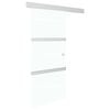 vidaXL Drzwi przesuwne, ograniczniki, szkło ESG i aluminium, 76x205 cm