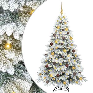 vidaXL Sztuczna choinka z 300 diodami LED Biały 180 cm PE i PVC