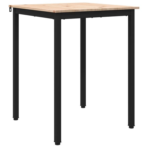 vidaXL Stół jadalny Naturalny 80 x 80 x 75 cm Lite drewno sosnowe