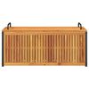 vidaXL Skrzynia ogrodowa, 110x45x42/53 cm, drewno akacjowe i stal