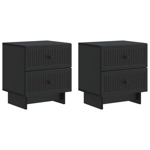 vidaXL Szafka Nocna 2 szt. Czarny 43 x 34,5 x 47,5 cm