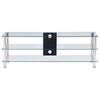 vidaXL Szafka pod TV, przezroczysta, 120x40x40 cm, hartowane szkło