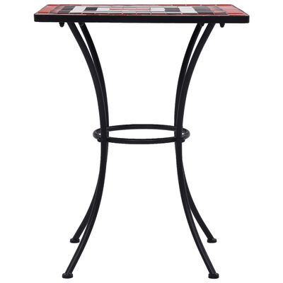 vidaXL Mozaikowy stolik bistro, terakotowo-biały, 60 cm, ceramiczny