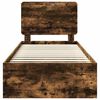 vidaXL Ramka ł&oacute;żka Dąb wędzony 90 x 200 cm Lite drewno sosnowe