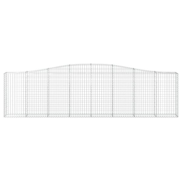 vidaXL Kosze gabionowe, 6 szt, 400x30x100/120 cm, galwanizowane żelazo