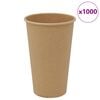 vidaXL Papierowe kubki, 1000 szt., 16oz, 400ml, brązowy