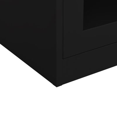 vidaXL Szafka na dokumenty, czarna, 90x40x90 cm, stalowa