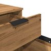 vidaXL Mobilna szafka na dokumenty k&oacute;łkami dąb artisan Drewno klejone
