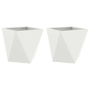 vidaXL Donica 2 szt. Biały 40 x 40 x 40 cm Stal