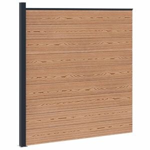 vidaXL Zestaw ogrodzeniowy 175 x 186 cm WPC i aluminium brązowy