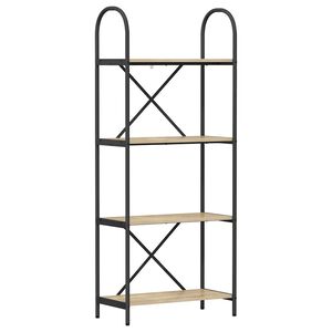 vidaXL P&oacute;łka na książki 4 poziomy 60 x 30 x 146 cm Drewno inżynieryjne
