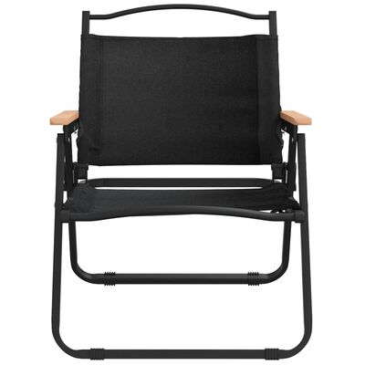 vidaXL Krzesła turystyczne, 2 szt., czarne, 54x43x59cm, tkanina Oxford