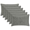 vidaXL Poszewka na poduszkę 6 pcs HOUTEN ciemnoszary 50 x 80 cm
