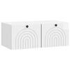 vidaXL Szafka RTV montowana na ścianie Biały wysoki połysk