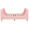 vidaXL Stelaż ł&oacute;żka dla malucha z oparciem R&oacute;żowy 70 x 140 cm