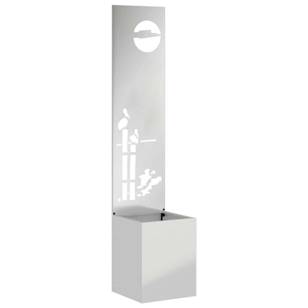 vidaXL Ekran zapewniający prywatność w ogrodzie Srebrny 32 x 140 cm