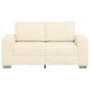 vidaXL Sofa dwuosobowa kremowa 160x77x82 cm Tkanina sztruksowa