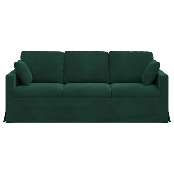 vidaXL Sofa Ciemna zieleń