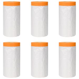 vidaXL Arkusz ochronny z taśmą klejącą 6 szt. przezroczysty HDPE