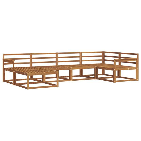 vidaXL Zestaw sof na zewnątrz 6 pcs Naturalny Lite Drewno Akacji