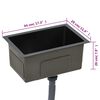 vidaXL Ręcznie robiony zlewozmywak, czarny, stal nierdzewna