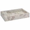 vidaXL Umywalka, szara, 58x39x10 cm, marmurowa