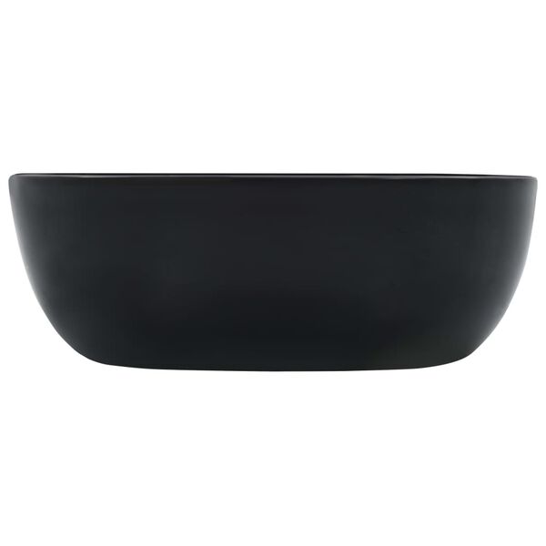 vidaXL Umywalka, 42,5 x 42,5 x 14,5 cm, ceramiczna, czarna