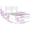 vidaXL Ramka ł&oacute;żka z szufladą Z zagł&oacute;wkiem Materiał drewnopochodny