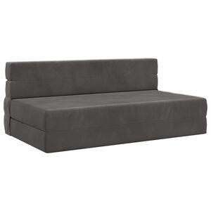 vidaXL Składana Sofa Ł&oacute;żko ciemnoszary 152 x 86,5 x 60 cm tkanina