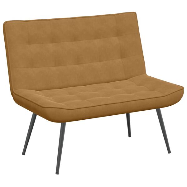 vidaXL Ławka Brązowa 110x74x84 cm Aksamit