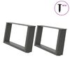 vidaXL Nogi do stolika kawowego w kształcie litery U 2 szt. Antracyt 70x(30-31) cm Stal