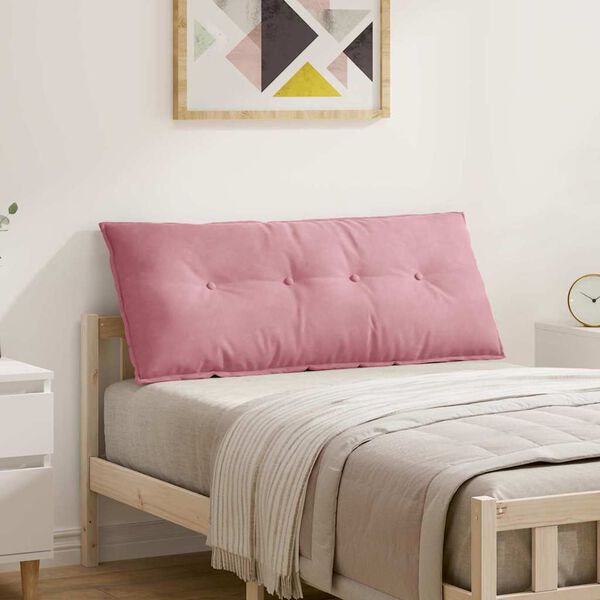 vidaXL Poduszka na plecy R&oacute;żowy 120 x 50 cm Tkanina sztruksowa