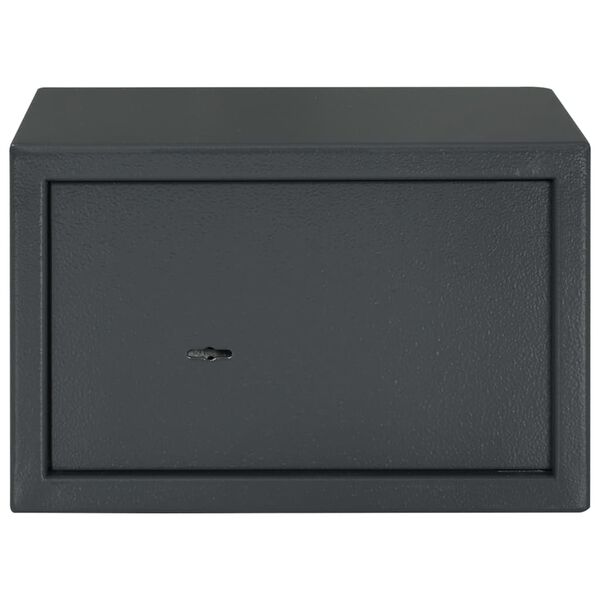 vidaXL Sejf mechaniczny, ciemnoszary, 31 x 20 x 20 cm, stal