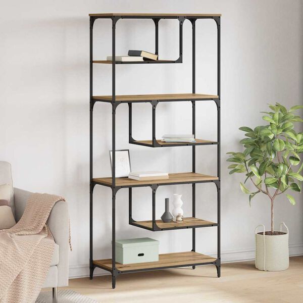 vidaXL P&oacute;łka na książki dąb artisan 81 x 36 x 176 cm