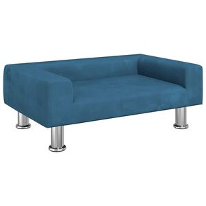 vidaXL Legowisko dla psa, niebieskie, 70x45x26,5 cm, aksamitne