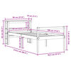 vidaXL Rama ł&oacute;żka z wezgłowiem, woskowy brąz, 90x190 cm, sosnowa