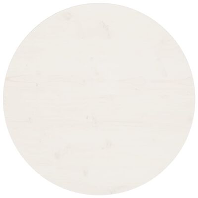 vidaXL Blat stołu, biały, Ø70x2,5 cm, lite drewno sosnowe