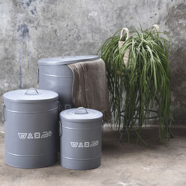 LABEL51 Pojemnik na pranie, 32x32x43 cm, M, antyczna czerń