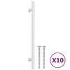 vidaXL Uchwyty do szafek, 10 szt., srebrne, 192 mm, stal nierdzewna