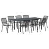 vidaXL Zestaw do jadalni w ogrodzie 9 pcs Antracyt Stal