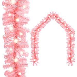 vidaXL Girlanda świąteczna z lampkami LED, 5 m, r&oacute;żowa