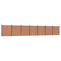 vidaXL Panel ogrodzeniowy, brązowy, 1218x186 cm, WPC