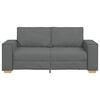 vidaXL Sofa 2-osobowa Ciemnoszara 140 cm Tkanina