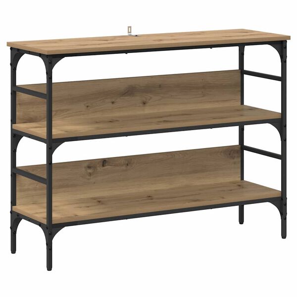 vidaXL Konsola dąb artisan 100 x 32 x 75 cm Materiał drewnopochodny