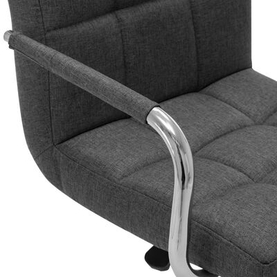 vidaXL Krzesło barowe, ciemnoszare, tapicerowane tkaniną