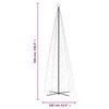 vidaXL Choinka stożkowa, 1400 ciepłych białych LED, 160x500 cm