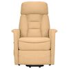 vidaXL Podnoszony fotel masujący, kremowy, obity mikrofibrą