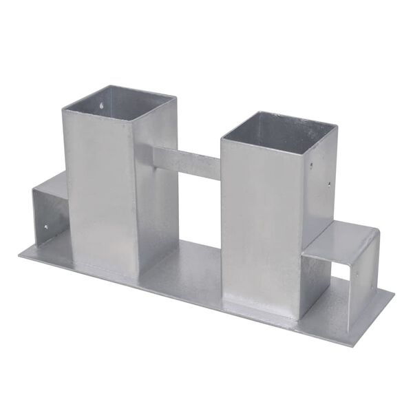 vidaXL Wsporniki do stojaka na drewno, 4 szt., stal, srebrne